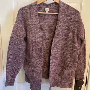 a new day Women's Marled Purple Cardigan